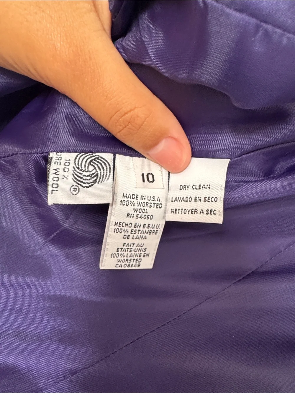 Dior Deep Purple Women's Single-Button Tailored Jacket Size 10